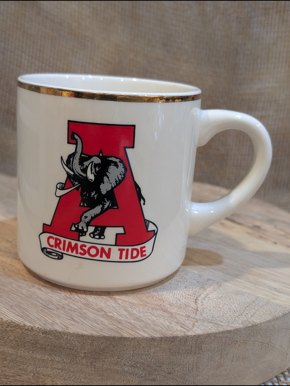 Vintage Alabama Crimson Tide Mug 80s 90s Big Al Logo